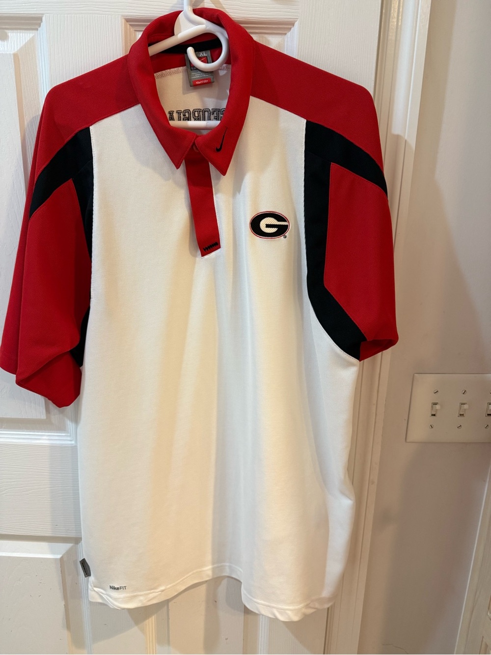 Nike White, Red & Black Georgia Bulldogs Polo